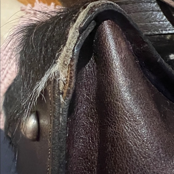 Patricia Nash genuine hair-on hide cowhide and leather shoulder bag - Picture 15 of 15